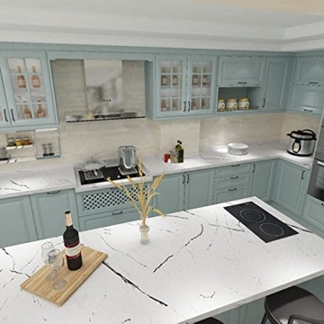 Thick Black White Marble Contact Paper Self Adhesive Waterproof