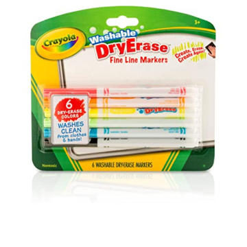 Vibrant Crayola Dry Erase Markers 6 Pack for Kids