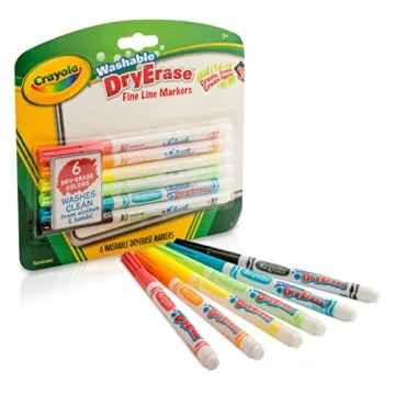 Vibrant Crayola Dry Erase Markers 6 Pack for Kids