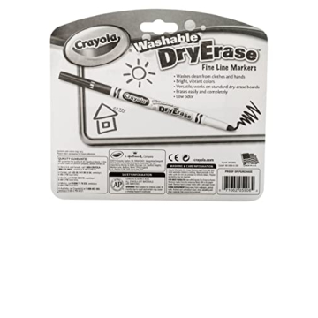 Vibrant Crayola Dry Erase Markers 6 Pack for Kids