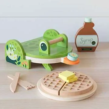 Ribbit Waffle Maker Wooden Toy for Kids Pretend Play