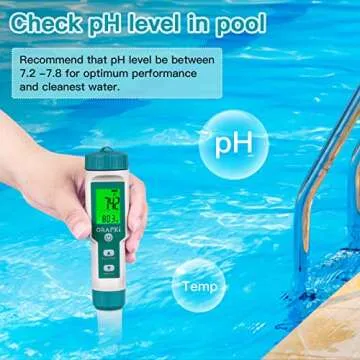 ORAPXI Pool Salt Tester 5-in-1 pH and Salinity Meter