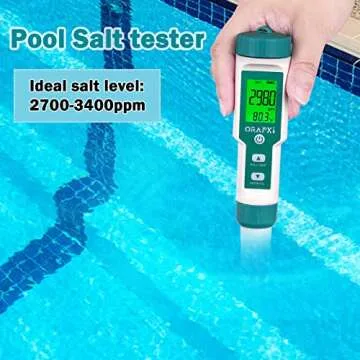 ORAPXI Pool Salt Tester 5-in-1 pH and Salinity Meter