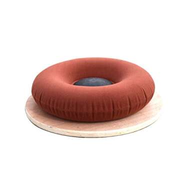 GABO Board - Fully Adjustable Wooden Wobble Balance Trainer - Perfect for Standing Desk, Rehab, Yoga and Much More - Free eBook - Improve Your Balance, Improve Your Life (Adjustable Round)