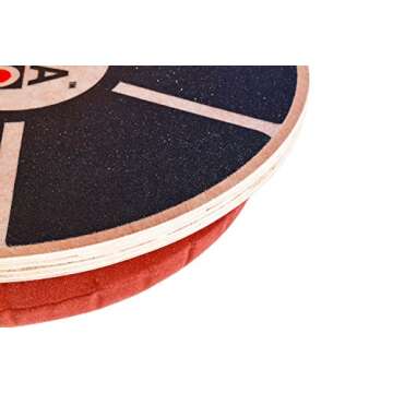 GABO Board - Fully Adjustable Wooden Wobble Balance Trainer - Perfect for Standing Desk, Rehab, Yoga and Much More - Free eBook - Improve Your Balance, Improve Your Life (Adjustable Round)