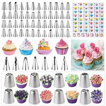 Cake Decorating Supplies Kit Tools 356pcs, Nifogo Baking Accessories with Cake Turntable, Pastry Pip...