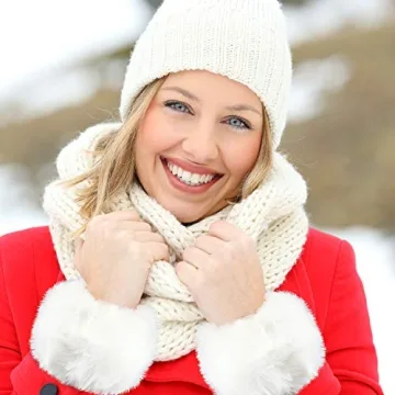 Faux Fur Wrist Warmers - 3 Stylish Pairs for Women