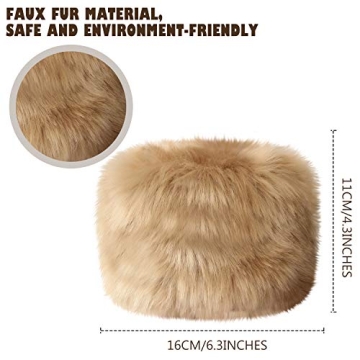 Faux Fur Wrist Warmers - 3 Stylish Pairs for Women