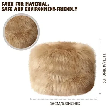 Faux Fur Wrist Warmers - 3 Stylish Pairs for Women