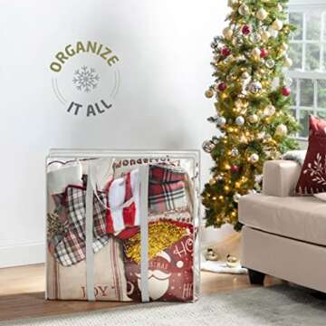 ZOBER Christmas Wrapping Paper Storage Bag - Ideal for Holiday Organization