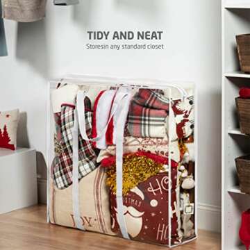 ZOBER Christmas Wrapping Paper Storage Bag for Organizing