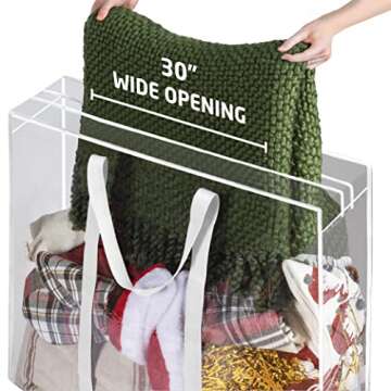 ZOBER Christmas Wrapping Paper Storage Bag for Organizing