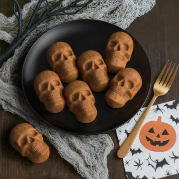 JETKONG 20-Cavity Skull Silicone Mold for Creative Baking