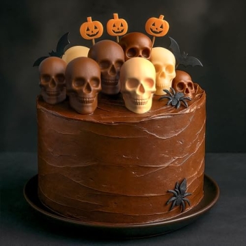 JETKONG 20-Cavity Skull Silicone Mold for Creative Baking