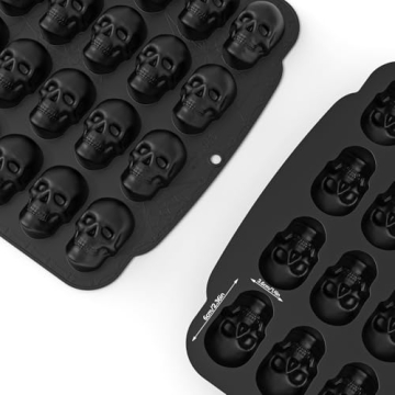 JETKONG 20-Cavity Skull Silicone Mold for Creative Baking