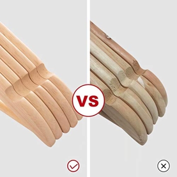 Elong Home Wooden Hangers 20-Pack for Clothes Organization