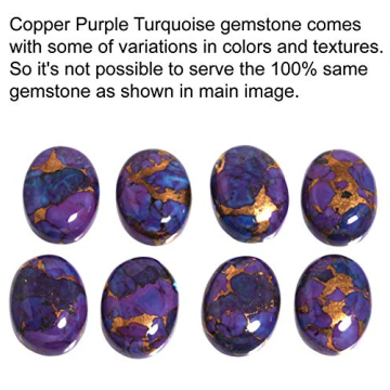 JEWELOPORIUM Copper Purple Turquoise Silver Ring Size 8