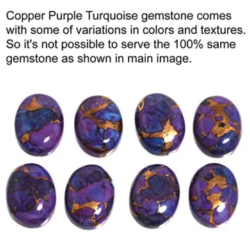 JEWELOPORIUM Copper Purple Turquoise Silver Ring Size 8