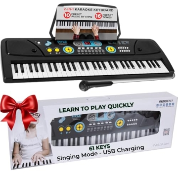 PYLE Digital Piano Keyboard for Kids - 61 Key Fun