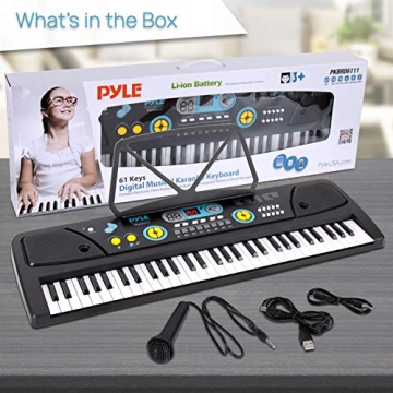 PYLE Digital Piano Keyboard for Kids - 61 Key Fun