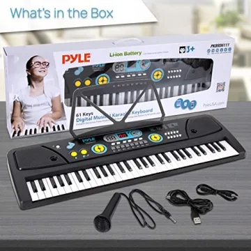 PYLE Digital Piano Keyboard for Kids - 61 Key Fun