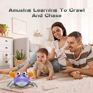 Yeaye Crawling Crab Baby Toy for Tummy Time Fun