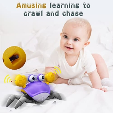 Yeaye Crawling Crab Baby Toy for Tummy Time Fun