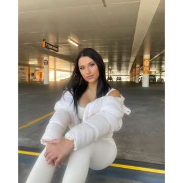 OQQ Women's 2 Piece Yoga Leggings Ribbed Seamless Workout High Waist Athletic Pants Black Beige