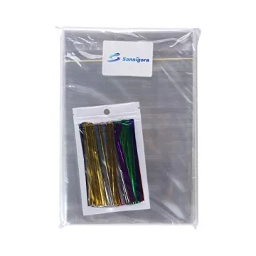 Premium 200 Pcs Cellophane Treat Bags with Twist Ties