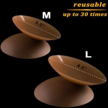 PRETTYWELL Brown Nipple Covers for Women - Waterproof Adhesive Pasties, Reusable Silicone Pasties