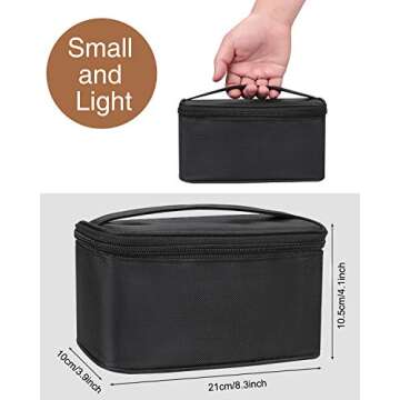 Lipstick Organizer Bag Lip Gloss Lip Balm Case Chapstick Holder Bag Makeup Artist Lipstick Bag With Compartment Cosmetic Bag Gift for Women(Black-21holder)