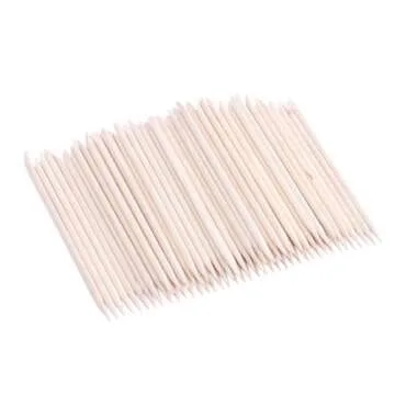 Yesker 100 Pcs Nail Art Orange Wood Stick Set for Manicures