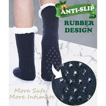 EBMORE Mens Cozy Fuzzy Slipper Socks for Winter Comfort