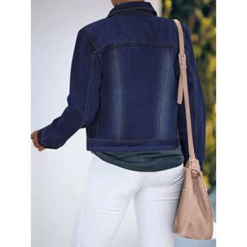 luvamia Women's Classic Casual Long Sleeves Jacket - Lightweight Comfort in Style