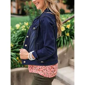 luvamia Women's Classic Casual Jacket for Everyday Wear