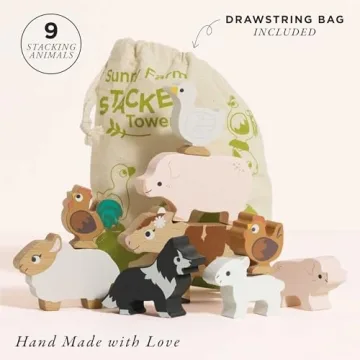 Le Toy Van Wooden Stacking Farm Toy for Kids