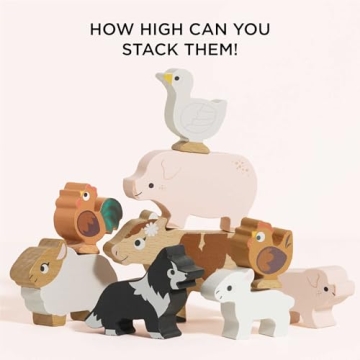 Le Toy Van Wooden Stacking Farm Toy for Kids