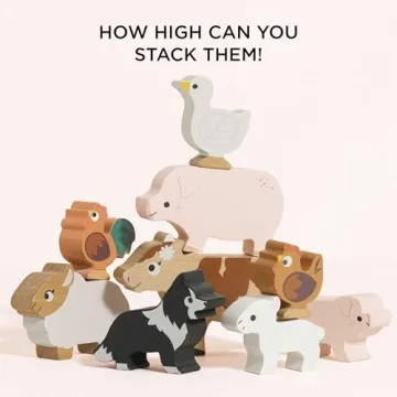 Le Toy Van Wooden Stacking Farm Toy for Kids