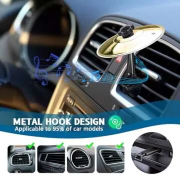 Compact Car Cymbals - Fun Music Accessory for Drivers