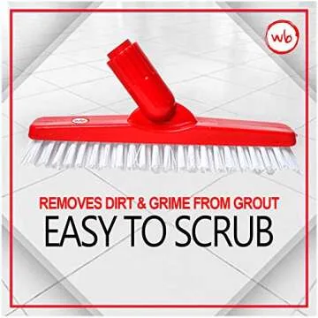 World's Best Grout Brush with Heavy Duty Telescopic Pole