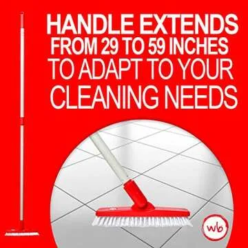 World's Best Grout Brush with Heavy Duty Telescopic Pole