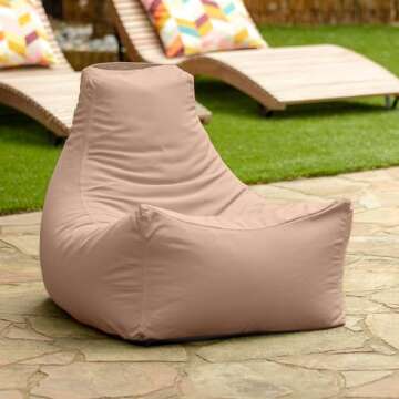 Jaxx Juniper Outdoor Bean Bag, Petal Sunbrella
