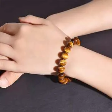 Cryhand Tigers Eye Bracelet for Men and Women