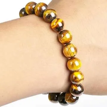 Cryhand Tigers Eye Bracelet for Men and Women
