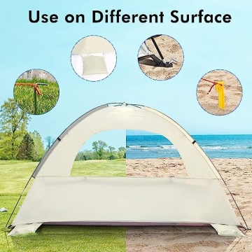 WhiteFang Beach Tent - Portable Sun Shade for 3