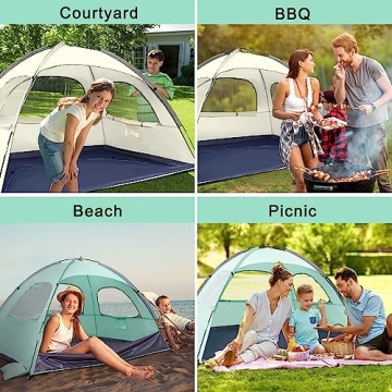 WhiteFang Beach Tent - Portable Sun Shade for 3