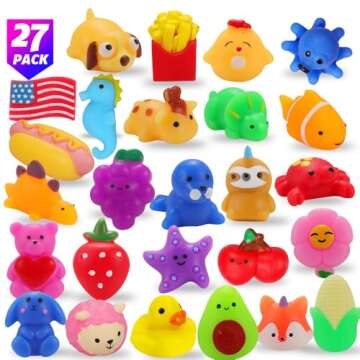 VNAMO Squishy Toys 27-Pack - Kawaii Stress Relief Fidget Set for Kids