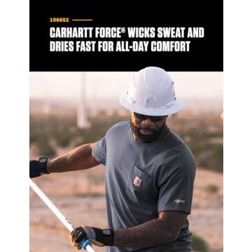 Carhartt Men's Force Relaxed Fit Midweight Short-Sleeve Pocket T-Shirt (Also Available in Big & Tall), Basil Heather