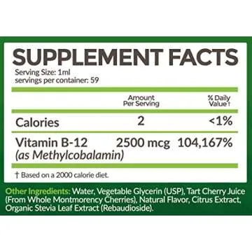 Bio Naturals Vitamin B12 Liquid Drops for Adults & Kids - 100% Natural Sublingual Methylcobalamin - Highest Absorption - Energy & Brain Booster Helps with Fatigue & Weakness - Wild Berry - 2 fl oz