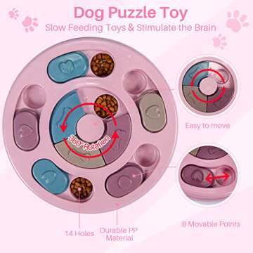 AVOAR Dog Puzzle Toys, Dog Enrichment Toys for Large Medium Small Smart Dogs, Mentally Stimulation T...